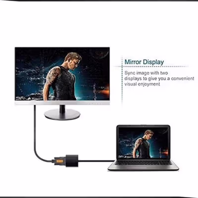 Adaptor Display USB 3.0 ke VGA - HU93A - Black — gambar 3