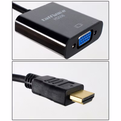 Taffware Kabel Adaptor HDMI ke VGA Female 1080p - HD008 - Black — gambar 3