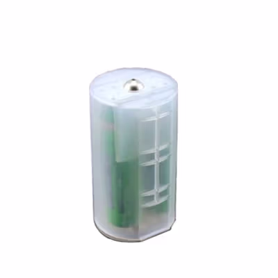 Konverter Barrel Baterai AA ke D - SBC-010 - Transparent — gambar 3