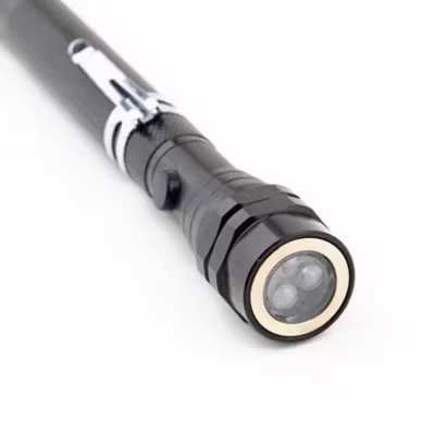 LED Telescopic Flexible Magnetic Pick Up Flashlight - Black — gambar 3