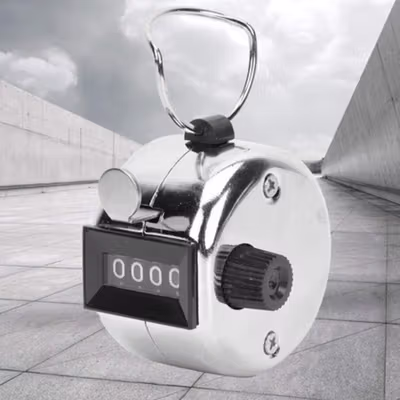 Alat Penghitung Manual Hand Tally Counter 4 Digit - TD99 - Silver — gambar 3