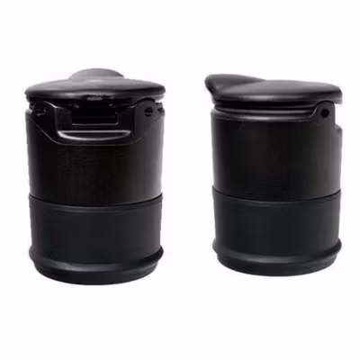 Noctilucent ABS Car Ashtray with LED Light Model A - 4S - Black — gambar 3