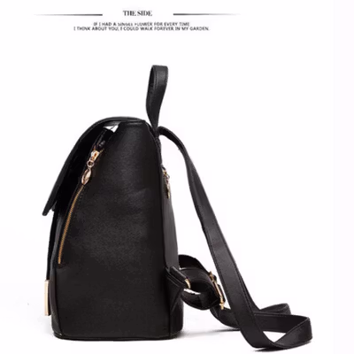 Tas Kulit Ransel Wanita Japan Style - KZ4 - Black — gambar 3
