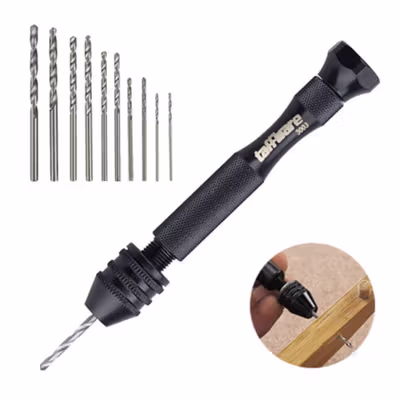 Taffware Bor Tangan Manual HSS Twist Drills dengan 10 Mata Bor - 3003 - Black — gambar 3