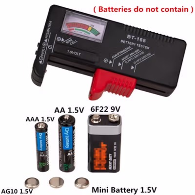 OLOEY Tester Baterai AA AAA Volt Meter - BT-168 - Black — gambar 3