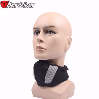 Herobiker Masker Motor Full Face Ala Ninja - HR45 - Black/Gray — gambar 3