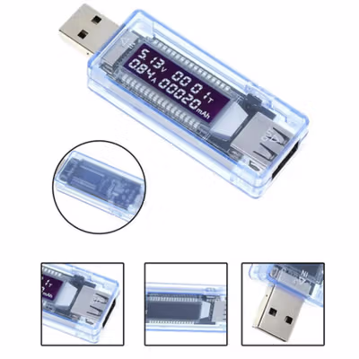 KEWEISI USB Detektor Pengukur Tegangan Voltase dan Baterai Tester - KWS-V20 - Blue — gambar 3