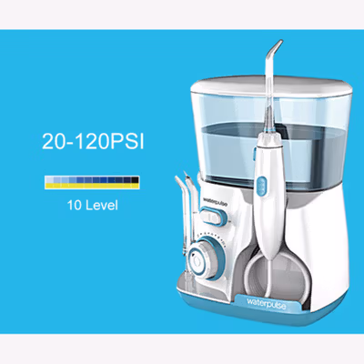 Waterpulse Dental Flosser Alat Semprot Pembersih Gigi 800ml - V300 - Blue — gambar 3