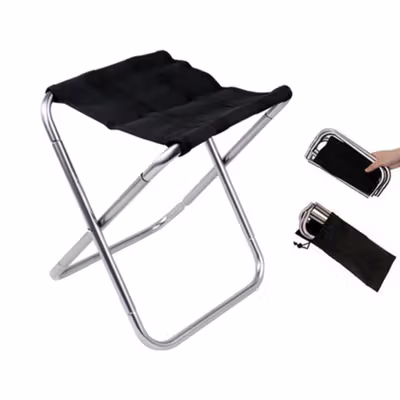 TaffSPORT Kursi Lipat Portable Memancing Outdoor Fishing Chair - YYY002 - Silver — gambar 3