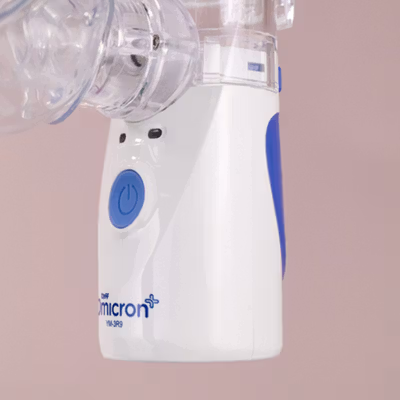 TaffOmicron Alat Terapi Pernapasan Mesh Nebulizer Inhaler Atomizer - YM-3R9 - White — gambar 3