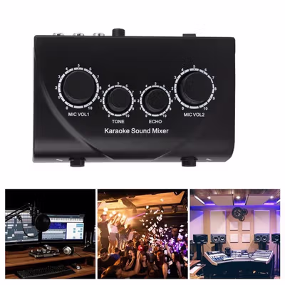 Professional Karaoke Mixer Echo Tone Audio - TD-020 - Black — gambar 3