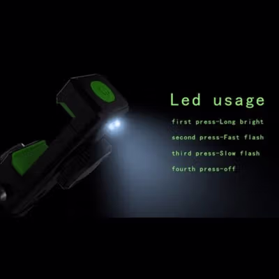Guider Smartphone Holder Sepeda dengan Kompas dan Lampu LED - Q003 - Black — gambar 3