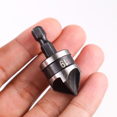 Taffware Mata Bor Drill Bit Countersink Carbon Steel 12 16 19mm 3 PCS - Silver — gambar 3