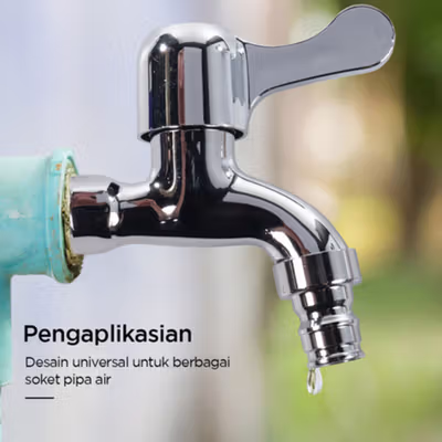 Jingpin Keran Air Standar Zinc Alloy - 888 - Silver — gambar 3