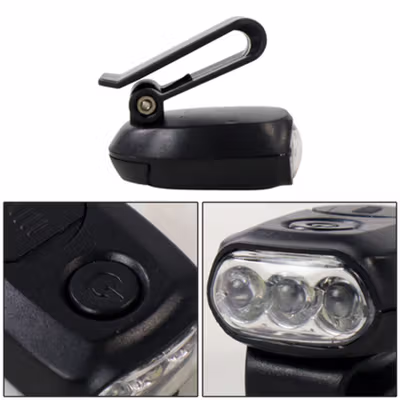 TaffLED Senter Clip Topi 90 Degree Rotatable 3 LED COB - 3325 - Black — gambar 3