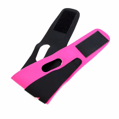 MAANGE Sabuk Penirus Wajah Face Lift Anti Wrinkle Belt - TZ18 - Black/Pink — gambar 3