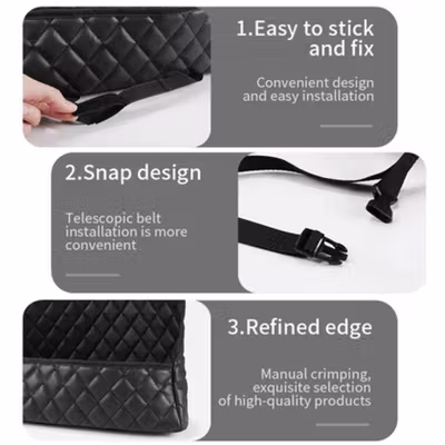SEAMETAL Tas Gantung Mobil Middle Box Seat Hanger Organizer - C40701 - Black — gambar 3