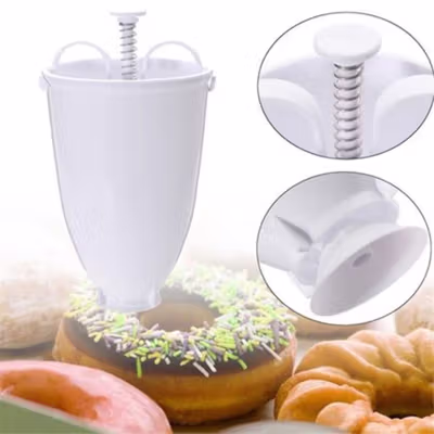 VOGVIGO Alat Pembuat Adonan Donat DIY Drop Donut Maker Tool - JJYE02 - White — gambar 3