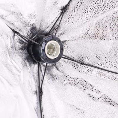 TaffSTUDIO Payung Softbox Reflektor 60x60cm E27 Single Socket - LD-TZ206 - Black — gambar 3