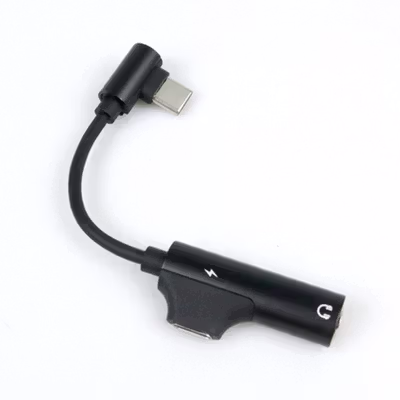 GRWIBEOU Audio Converter USB Type C to 3.5mm Charger Port - GR35C - Black — gambar 3
