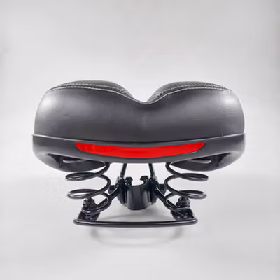 UpperX Jok Sadel Sepeda Bike Saddle Wide Seat Soft Cushion Universal - ZF50 - Black — gambar 3