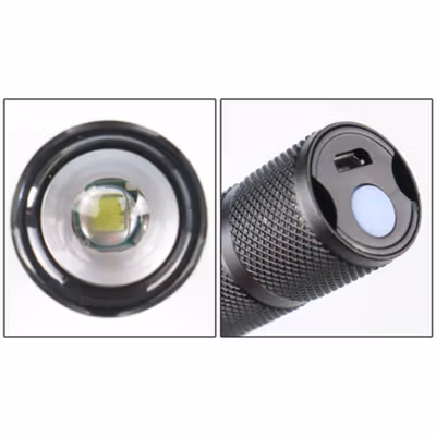 TaffLED Senter LED XML-T6 Rechargable Waterproof IPX4 10000 Lumens - E18u - Black — gambar 3