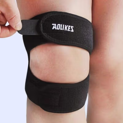 AOLIKES Deker Pelindung Lutut Compression Kneepad Gym Fitness 1 PCS - A-7929 - Black — gambar 3