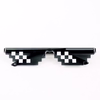Sozzy Kacamata Model Pixel Minecraft Mosaics Thug Life - W0124 - Black — gambar 3