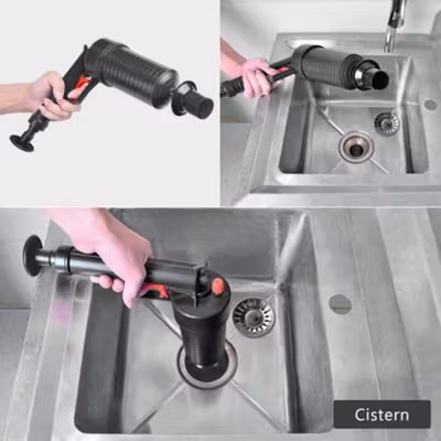 BEAR FORCE Pompa Sedotan WC Ledeng High Pressure Air Drain Plunger - DB275 - Black — gambar 3