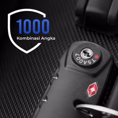 Travel-O Gembok TSA Kunci Kombinasi Ritsleting Koper 3 Digit - TSA-425 - Black — gambar 3