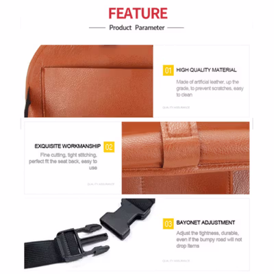 SEAMETAL Tas Gantung Kursi Belakang Mobil Backseat Organizer with Meja - C37275 - Black — gambar 3