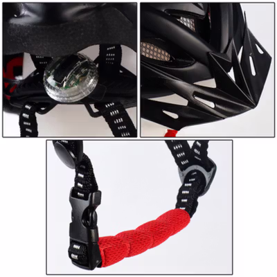 TaffSPORT Helm Sepeda EPS PVC Shell dengan Lampu Backlight - X25 - Black — gambar 3