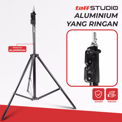 TaffSTUDIO Bracket Stand Backdrop Foto Studio 190x300cm - BS-300 - Black — gambar 3