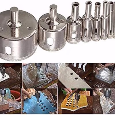 Taffware Mata Bor Diamond Coated Hole Saw Drill Bit 6mm-50mm 15 PCS - GJ0105 - Silver — gambar 3