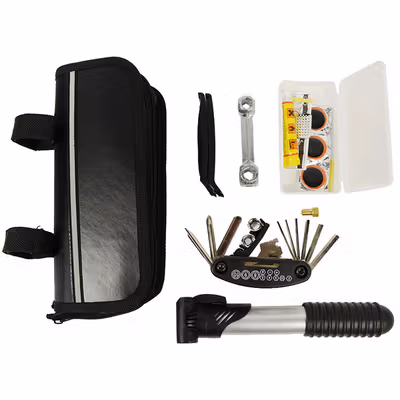 TaffSPORT Perlengkapan Reparasi Sepeda Tambal Ban 16 in 1 - PP06S - Black — gambar 3