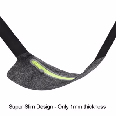 ZEST Tas Pinggang Olahraga Lari Waterproof Running Waist Bag - ZE-WP320 - Gray — gambar 3