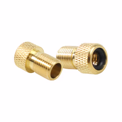 Konektor Pompa Valve Pentil Ban Sepeda Presta to Schrader 10 PCS - EV23 - Golden — gambar 3