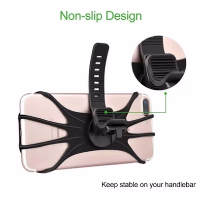 Gaiby Holder Smartphone Sepeda Bicycle Mount Universal Silicone - B07 - Black — gambar 3