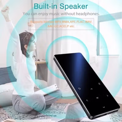 Tengsen MP3 Player Digital Audio Player Bluetooth 8GB - X3 - Black — gambar 3