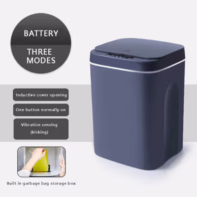 HOUSEWARE Tempat Sampah Smart Motion Sensor Battery Ver 14L - 8621 - Gray — gambar 3