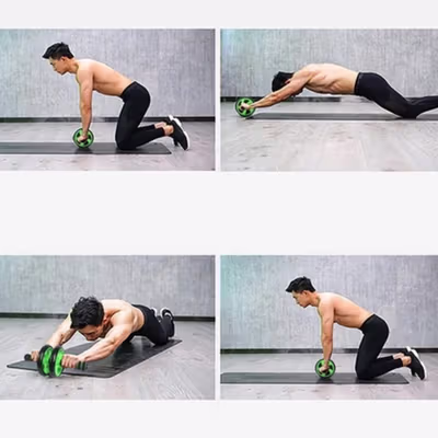 AB Wheel Sport Alat Gym Fitness Trainer Abs Roller - YY-1601 - No Color — gambar 3