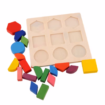 Diikamiiok Mainan Balok Puzzle 3D Geometry Anak - TOY01 - No Color — gambar 3