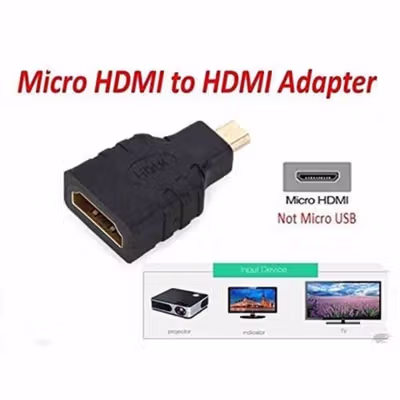 Konverter Micro HDMI Male to HDMI Female Adapter Gold Plated - No Color — gambar 3