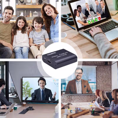 ALLOYSEED HDMI Video Capture Card Adapter Record Box USB 2.0 4K - MS119 - Black — gambar 3