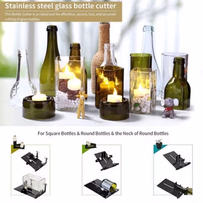 KMOON Pemotong Botol Kaca Glass Bottle Cutter DIY Tool - NETI2 - Black — gambar 3