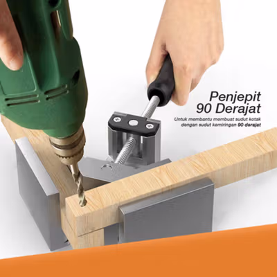 HIFESON Corner Clamp Penjepit Frame Kaca Kayu Angle 90 Derajat 68mm - CC90 - No Color — gambar 3