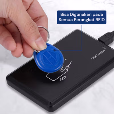 RFID Tag Key Gantungan Kunci ABS Waterproof 1 PCS - KF02-5200 - Blue — gambar 3