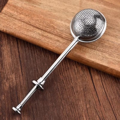 BalmyDays Filter Saringan Teh Reusable Tea Infuser Strainer 50mm - K522 - Silver — gambar 3