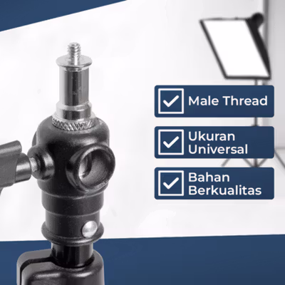 Jadkinsta Spigot Stud 1/4 Inch Male to 3/8 Inch Male Thread Adaptor - RV82 - Silver — gambar 3