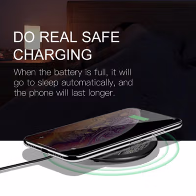 ESVNE Qi Wireless Charger Fast Charging 30W - ES30WTMG - Black — gambar 3